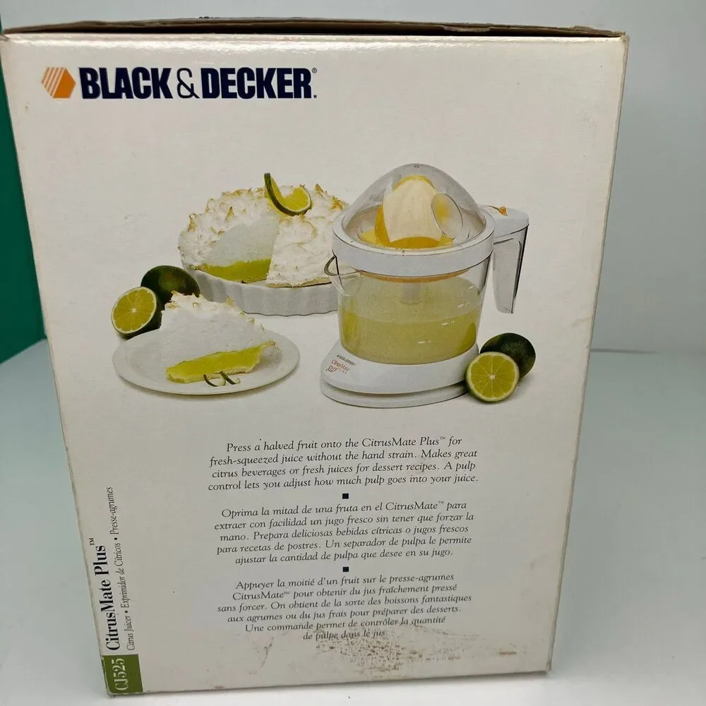 Black & Decker Citrus Mate Plus 32OZ Orange Juicer w/ Pulp Strainer CJ525 New